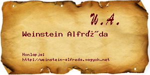 Weinstein Alfréda névjegykártya